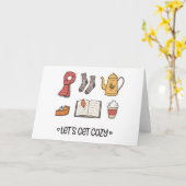 Lass uns gemütlich werden karte (Gelbe Blume)