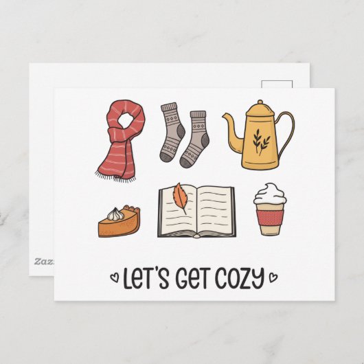 Lass uns gemütlich werden postkarte (Vorne/Hinten)