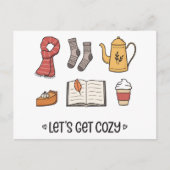 Lass uns gemütlich werden postkarte (Vorderseite)