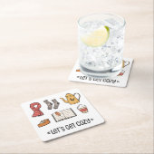 Lass uns gemütlich werden rechteckiger pappuntersetzer (Vor Ort)