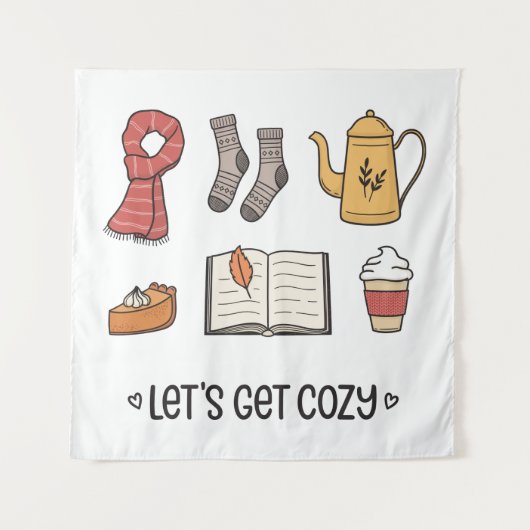 Lass uns gemütlich werden wandteppich (Vorderseite)