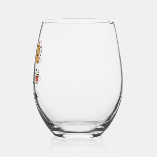 Lass uns gemütlich werden weinglas ohne stiel (Links)