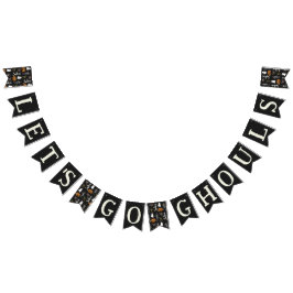 Lass uns Ghouls Black Halloween Costume Party gehe Wimpelkette