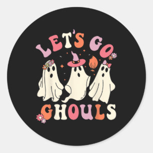 Lass uns Ghouls Fun Ghost Halloween Kostüm Spaß ge Runder Aufkleber
