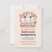 Lass uns Ghouls gehen, Retro-Sahne Halloween Einladung (Vorderseite)