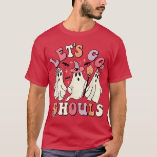 Lass uns Ghouls Ghost Groovy Halloween Retro gehen T-Shirt