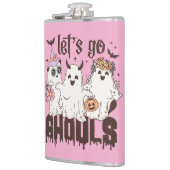 Lass uns Ghouls Halloween gehen Flachmann (Links)