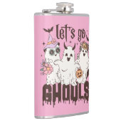 Lass uns Ghouls Halloween gehen Flachmann (Rechts)