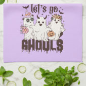 Lass uns Ghouls Halloween gehen Geschirrtuch (Gefaltet)