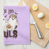Lass uns Ghouls Halloween gehen Geschirrtuch (Viertel Falte)