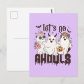 Lass uns Ghouls Halloween gehen Postkarte (Vorne/Hinten)