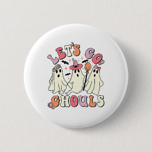 Lass uns Ghouls Halloween-Geist gehen Button