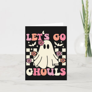 Lass uns Ghouls Halloween Ghost Kostüm Retro Groo  Karte
