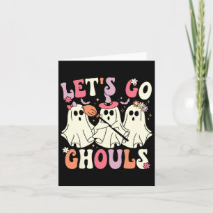 Lass uns Ghouls Halloween Ghost Kostüm Retro Groo Karte