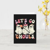Lass uns Ghouls Halloween Ghost Kostüm Retro Groo Karte (Gelbe Blume)