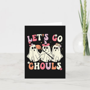 Lass uns Ghouls Halloween Ghost Kostüm Retro Groo Karte
