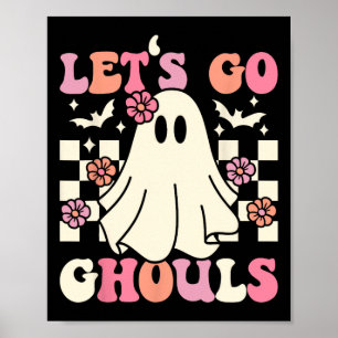 Lass uns Ghouls Halloween Ghost Kostüm Retro Groo  Poster