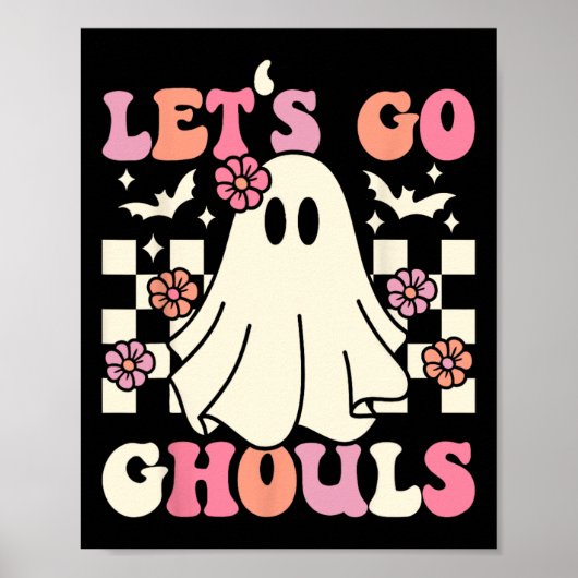 Lass uns Ghouls Halloween Ghost Kostüm Retro Groo Poster (Vorne)