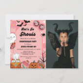 Lass uns Ghouls Halloween Retro Groovy Geburtstag  Einladung (Vorderseite)