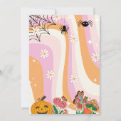 Lass uns Ghouls Halloween Retro Groovy Geburtstag  Einladung (Rückseite)