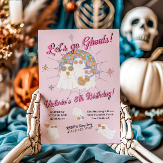 Lass uns Ghouls Hippie Disco Geburtstag feiern Einladung