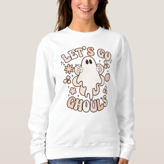 Lass uns Ghouls Spooky Ghost Halloween Sweatshirt (Vorderseite)