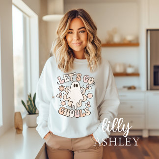 Lass uns Ghouls Spooky Ghost Halloween Sweatshirt 