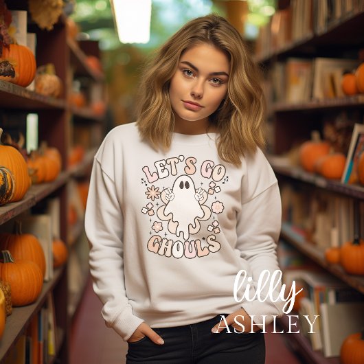 Lass uns Ghouls Spooky Ghost Halloween Sweatshirt 