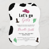 Lass uns Girls Austin Texas Cowgirl Bachelorette g Einladung (Vorne/Hinten)