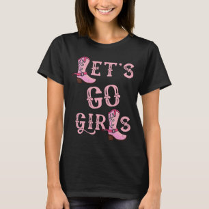 Lass uns Girls Cowgirl Boots Country Western Howdy T-Shirt