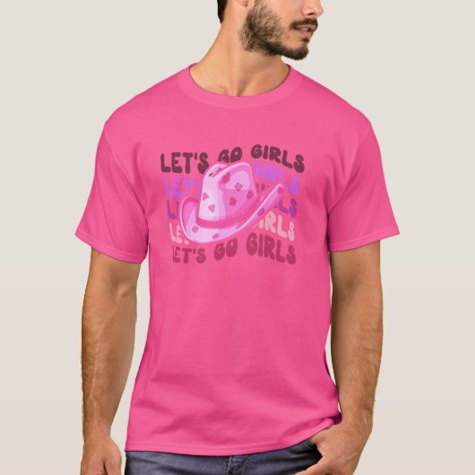 Lass uns Girls Cowgirl Junggeselinnen-Abschied T-S T-Shirt (Vorderseite)