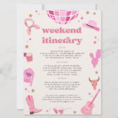 Lass uns Girls Nashville Pink Rodeo gehen | Bachel Einladung (Rückseite)