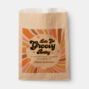 Lass uns Groovy Retro Baby Dusche holen Geschenktütchen