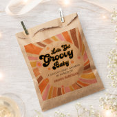 Lass uns Groovy Retro Baby Dusche holen Geschenktütchen (Ausgeschnitten)