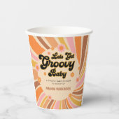 Lass uns Groovy Retro Baby Dusche holen Pappbecher (Vorderseite)