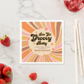 Lass uns Groovy Retro Baby Dusche holen Serviette (Beispiel)