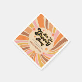 Lass uns Groovy Retro Baby Dusche holen Serviette (Ecke)