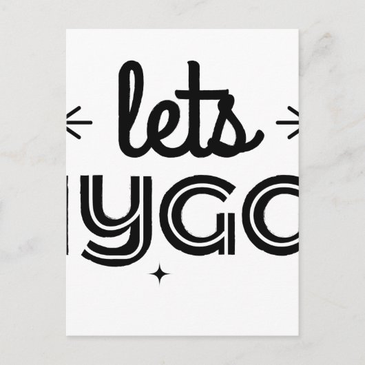 lass uns hygge postkarte (Vorderseite)