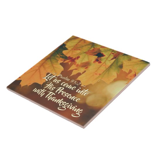 Lass uns in Seiner Gegenwart mit Erntedank zu komm Fliese (Seite)