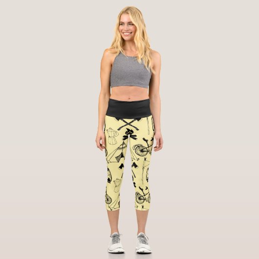 Lass uns ins Camping gehen Capri Leggings (Vorderseite)
