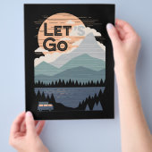 Lass uns ins Camping gehen, ins Lager gehen Flyer (Hand)