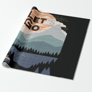 Lass uns ins Camping gehen, ins Lager gehen Geschenkpapier