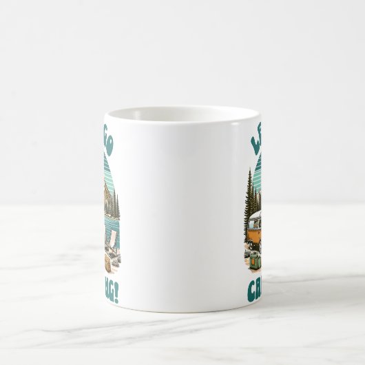 Lass uns ins Camping gehen Kaffeetasse (Mittel)