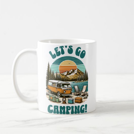 Lass uns ins Camping gehen Kaffeetasse (Links)