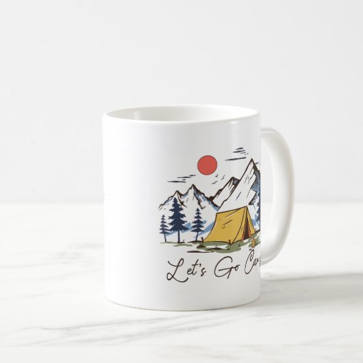 Lass uns ins Camping gehen Kaffeetasse (VorderseiteRechts)