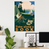 Lass uns ins Camping gehen und ein Buch lesen Poster (Heimbüro)