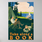 Lass uns ins Camping gehen und ein Buch lesen Poster (Vorne)