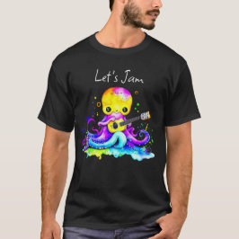 Lass uns Jam | Kraken, akustische Gitarre spielen T-Shirt