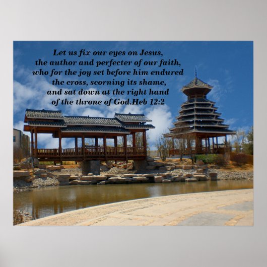 Lass uns Jesus in den Augen zu befestigen Poster (Vorne)