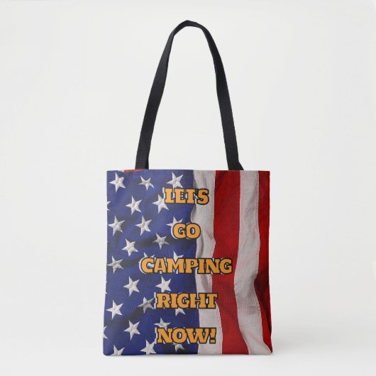 LASS UNS JETZT CAMPING GEHEN! TASCHE (Vorderseite)